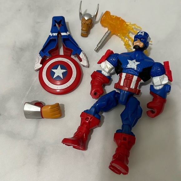 Marvel Super Hero Mashers Captain America Avengers 6" Action Figure - Picture 3 of 3